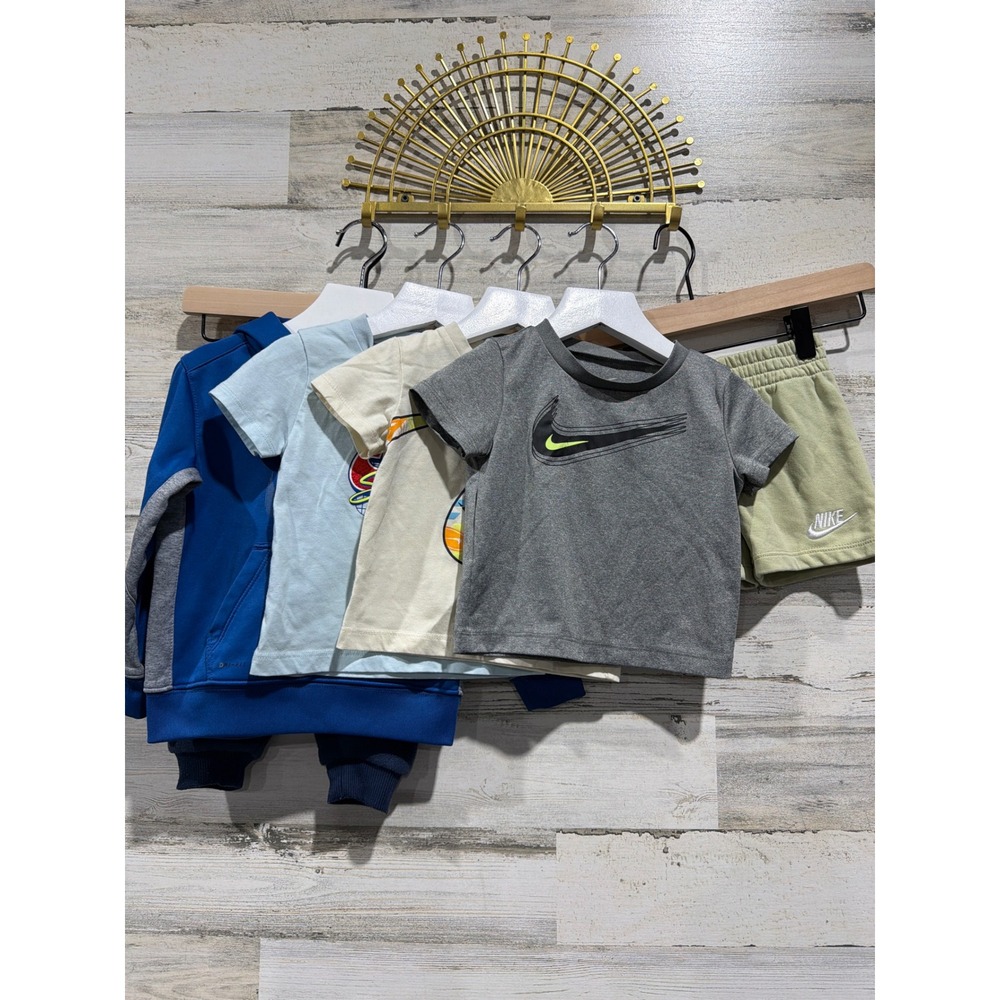 Nike Outfit Bundle Boys 18-24M Blue Grey Green Dri-FIT Sporty 6 Pieces